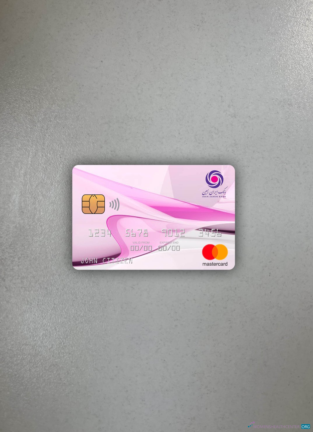 Download Iran Zamin Bank mastercard photolook front Photoshop template